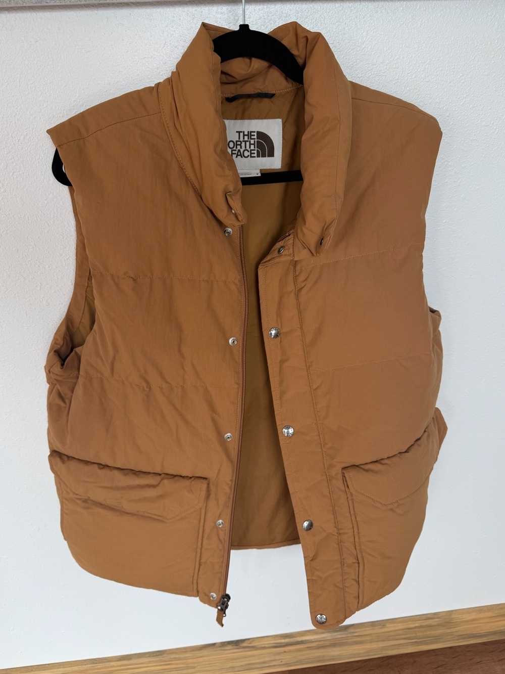 The North Face Brown Quilted Puffer Vest, size M